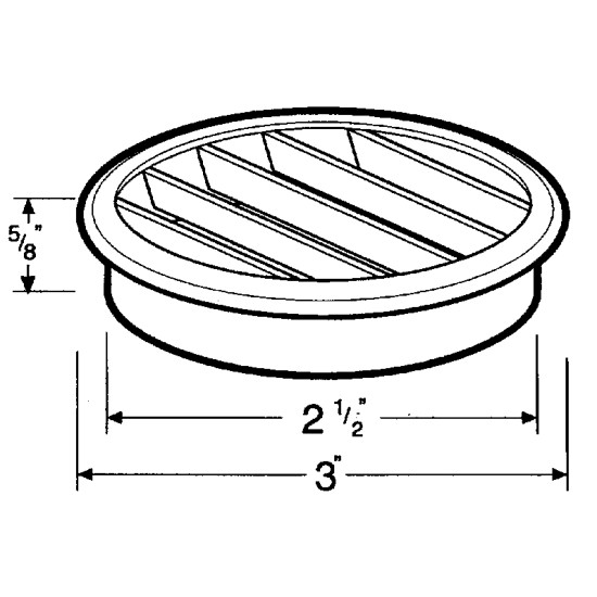 2.5 Inch ROUND VENTILATION GROMMET 6435