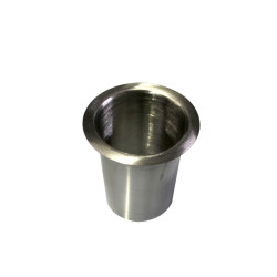 3" round x 5" deep - Grommet Brushed Stainless Steel USA MADE