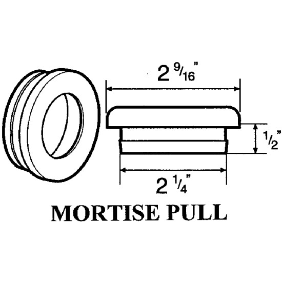 2.25 Inch MORTISE ROUND PULL 2160