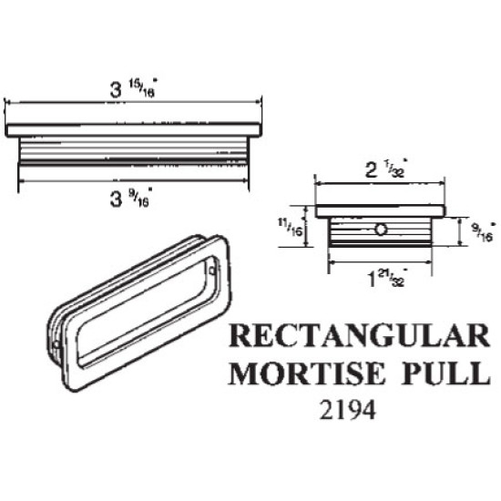 COMMERCIAL RECTANGULAR MORTISE PULL 2194C