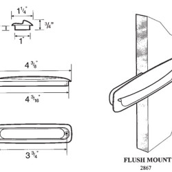 96 m.m. FLUSH MOUNT PULL 2867