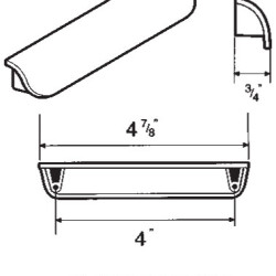 4 Inch WATERFALL HANDLE 2878