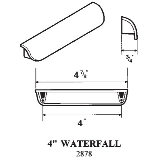 4 Inch WATERFALL HANDLE 2878