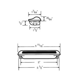 5 Inch CC JUMBO FLUSH MOUNT PULL 2879