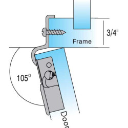 1/2" OVERLAY FACE FRAME HINGE 1 PIECE 4.610001