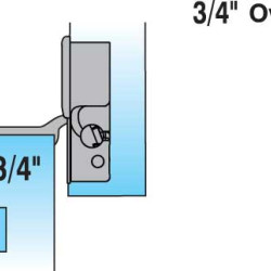 1/2" OVERLAY FACE FRAME HINGE 1 PIECE including DOWELS 4.610002