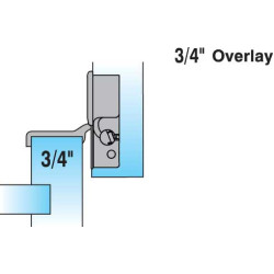 1/2" OVERLAY FACE FRAME HINGE 1 PIECE including DOWELS 4.610002