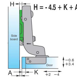 110º HEAVY DUTY SOFT CLOSE CABINET DOOR HINGE INSET SNAP 4.721018