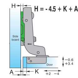 110º HEAVY DUTY SOFT CLOSE CABINET DOOR HINGE INSET SNAP 4.721018