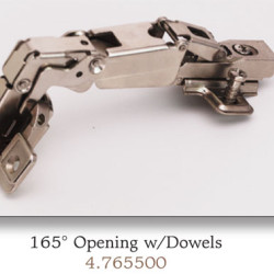 165 ANGLE OPENING SNAP HINGE including DOWELS 4.765500