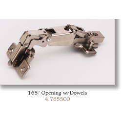 165 ANGLE OPENING SNAP HINGE including DOWELS 4.765500