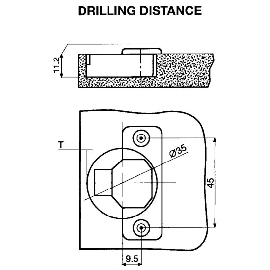 165 ANGLE OPENING SNAP HINGE including DOWELS 4.765500