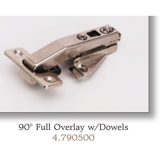 90 ANGLE OPENING SNAP HINGE including DOWELS 4.790500