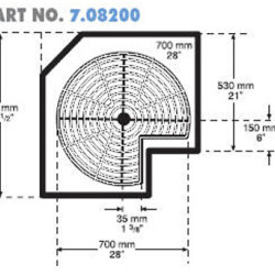 28 Inch PIE CUT SWIVEL SUSAN  7.08200