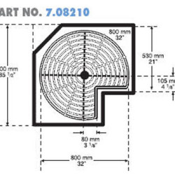 32 Inch PIE CUT SWIVEL SUSAN 7.08210