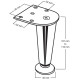 LEG TAPERED ZINC CHROME 1100-079
