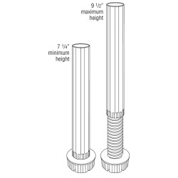 TUBE  BOT M 630 m.m. LEG LEVELER 5858-630