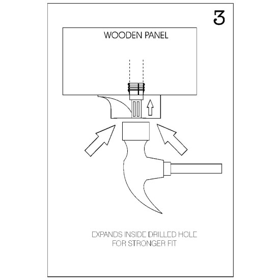 TOP 15 m.m. DOWEL LEG LEVELER  NO SCREW HOLES 5815-500