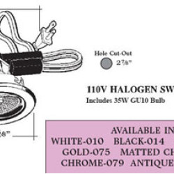 110 V SWIVEL SPOT HALOGEN or LED LIGHT 5.13560    