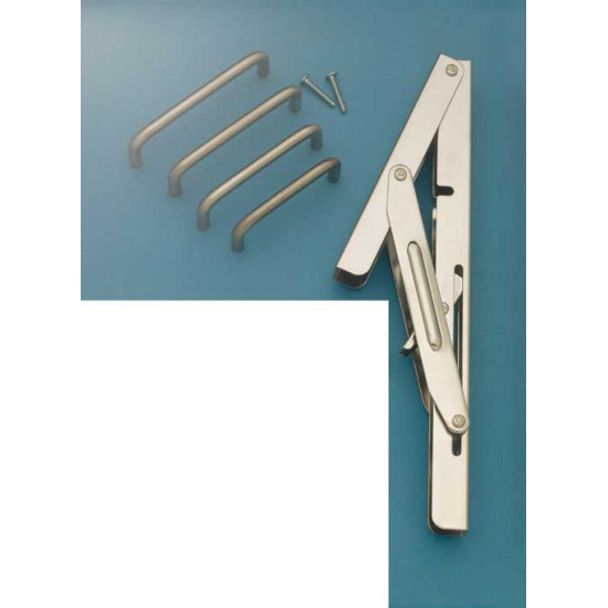 Folding Shelf Brackets - Heavy Duty Stainless Steel sold per set