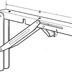 Folding Shelf Brackets - Heavy Duty Stainless Steel sold per set