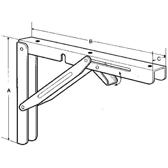 Folding Shelf Brackets - Heavy Duty Stainless Steel sold per set