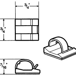 WIRE HOLDER CLIP W ADHESIVE BLACK 6020-014