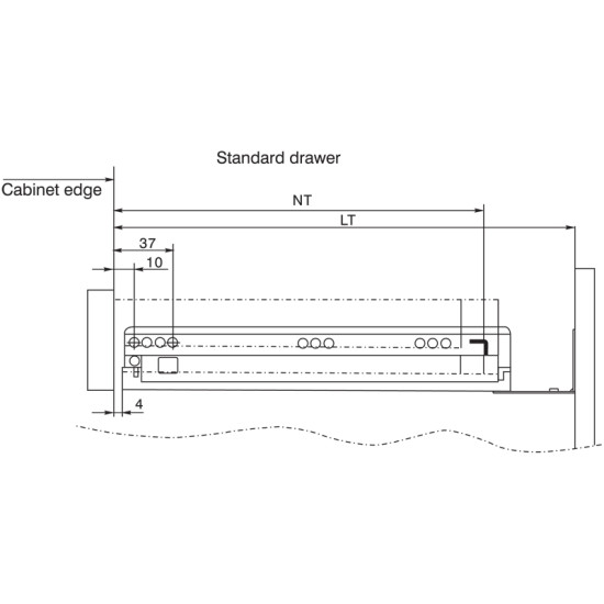 21 Inch UNDERMOUNT SOFT CLOSE FULL EXT. SLIDE 6.533U