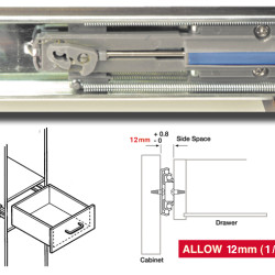 14 Inch SOFT EXT. BALL BEARING SLIDE SOFT CLOSE 6.1400-SOFT