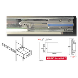 14 Inch SOFT EXT. BALL BEARING SLIDE SOFT CLOSE 6.1400-SOFT