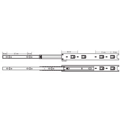 16 Inch FULL EXTENSION BALL BEARING SLIDES 6.1600SS