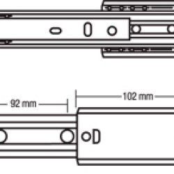 18 Inch HEAVY DUTY 250LBS RATED FULL EXTENSION 6.1800-250
